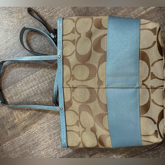 Coach Signature Design Tote Bag - Picture 3 of 7